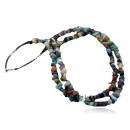 Large Certified Authentic 2 Strand Navajo Native .925 Sterling Silver Multicolor Stones Native American Necklace 370838744988