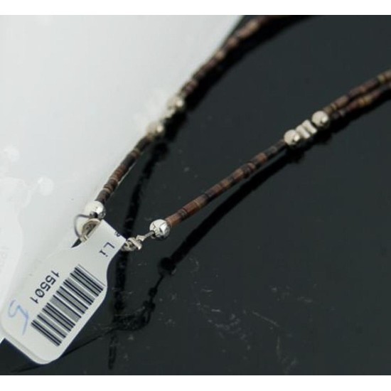 Large Certified Authentic 2 Strand Navajo Native .925 Sterling Silver Multicolor Stones Native American Necklace 390603321278