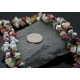 Large Certified Authentic 2 Strand Navajo Native .925 Sterling Silver Multicolor Stones Native American Necklace 390603321293