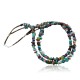 Large Certified Authentic 2 Strand Navajo Native .925 Sterling Silver Multicolor Stones Native American Necklace 390612828686