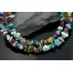 Large Certified Authentic 2 Strand Navajo Native .925 Sterling Silver Multicolor Stones Native American Necklace 390612828686
