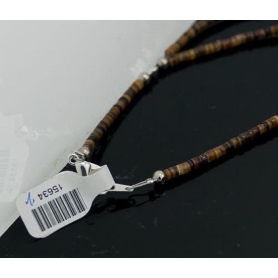 Large Certified Authentic 2 Strand Navajo Native .925 Sterling Silver Multicolor Stones Native American Necklace 390612828686