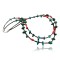 Large Certified Authentic 2 Strand Navajo Native .925 Sterling Silver Turquoise and Coral Native American Necklace 370800540402