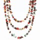 Large Certified Authentic 3 Strand Navajo .925 Sterling Silver Multicolor Natural Stone 631 Native American Necklace 15863-1