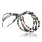 Large Certified Authentic 3 Strand Navajo .925 Sterling Silver Multicolor Natural Stone Native American Necklace 370962133374