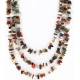Large Certified Authentic 3 Strand Navajo .925 Sterling Silver Multicolor Natural Stone Native American Necklace 371034229410