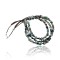 Large Certified Authentic 3 Strand Navajo .925 Sterling Silver Multicolor Stones Native American Necklace 1530-3