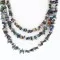 Large 3 Strand Navajo .925 Sterling Silver Multicolor Stones Native American Necklace 15795-7 Large 3 Strand Navajo .925 Sterling Silver Multicolor Stones Native American Necklace 15795-7