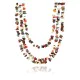 Large 3 Strand Navajo .925 Sterling Silver Multicolor Stones Native American Necklace 15863-3 Large 3 Strand Navajo .925 Sterling Silver Multicolor Stones Native American Necklace 15863-3