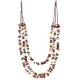 Large 3 Strand Navajo .925 Sterling Silver Multicolor Stones Native American Necklace 15863-3 Large 3 Strand Navajo .925 Sterling Silver Multicolor Stones Native American Necklace 15863-3