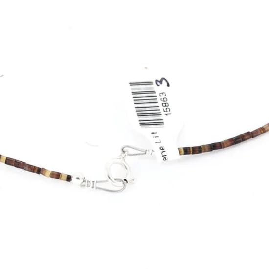 Large 3 Strand Navajo .925 Sterling Silver Multicolor Stones Native American Necklace 15863-3 Large 3 Strand Navajo .925 Sterling Silver Multicolor Stones Native American Necklace 15863-3