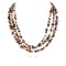 Large Certified Authentic 3 Strand Navajo .925 Sterling Silver Multicolor Stones Native American Necklace 15873-123