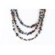 Large Certified Authentic 3 Strand Navajo .925 Sterling Silver Multicolor Stones Native American Necklace 370991281528