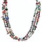Large 3 Strand Navajo .925 Sterling Silver Multicolor Stones Native American Necklace 371018535783