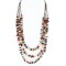 Large Certified Authentic 3 Strand Navajo .925 Sterling Silver Multicolor Stones Native American Necklace 371037281354