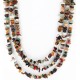 Large Certified Authentic 3 Strand Navajo .925 Sterling Silver Multicolor Stones Native American Necklace 371037504788