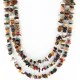 Large 3 Strand Navajo .925 Sterling Silver Multicolor Stones Native American Necklace 371037504788