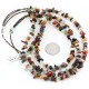 Large 3 Strand Navajo .925 Sterling Silver Multicolor Stones Native American Necklace 371037504788