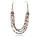Large Certified Authentic 3 Strand Navajo .925 Sterling Silver Multicolor Stones Native American Necklace 371037504788