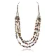 Large 3 Strand Navajo .925 Sterling Silver Multicolor Stones Native American Necklace 371037504788
