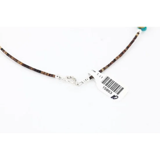 Large 3 Strand Navajo .925 Sterling Silver Multicolor Stones Native American Necklace 371037504788