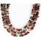 Large Certified Authentic 3 Strand Navajo .925 Sterling Silver Multicolor Stones Native American Necklace 371062765131