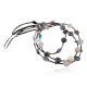 Large Certified Authentic 3Strand Navajo Native .925 Sterling Silver Turquoise and Multicolor Stones Native American Necklace 1593-10