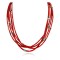 Large Certified Authentic 5 Strand Navajo .925 Sterling Silver Turquoise and Coral Native American Necklace 15809-102