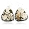 Large Certified Authentic Handmade Navajo .925 Sterling Silver Dangle Native American Earrings Natural White Buffalo 18095-2