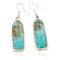 Large Certified Authentic Handmade Navajo .925 Sterling Silver Natural Turquoise Dangle Native American Dangle Earrings 27193-1