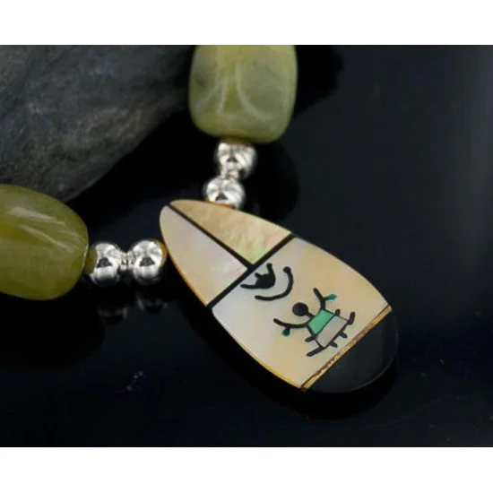 Large Navajo .925 Sterling Silver Black Onyx Agate Native American Necklace 15213-24 Large Navajo .925 Sterling Silver Black Onyx Agate Native American Necklace 15213-24