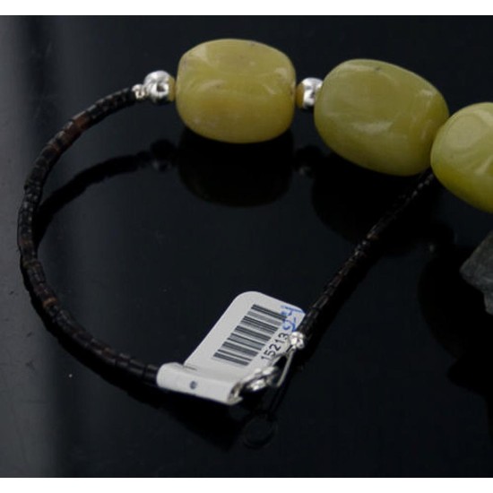 Large Certified Authentic Navajo .925 Sterling Silver Black Onyx Agate Native American Necklace 15213-24