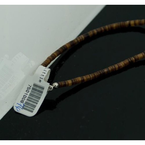 Large Certified Authentic Navajo .925 Sterling Silver Graduated Heishi Turquoise Native American Necklace 390612292358
