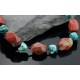 Large Certified Authentic Navajo .925 Sterling Silver Magnesite Red Jasper Native American Necklace 390578017481