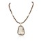 Large Certified Authentic Navajo .925 Sterling Silver Natural Tigers Eye White Buffalo Native American Necklace and Pendant 12870-25271