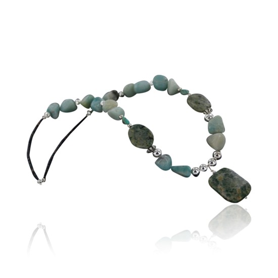Large Certified Authentic Navajo .925 Sterling Silver Natural Turquoise Agate Jasper Native American Necklace 370888238961