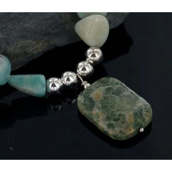 Large Navajo .925 Sterling Silver Natural Turquoise Agate Jasper Native American Necklace 370888238961 Large Navajo .925 Sterling Silver Natural Turquoise Agate Jasper Native American Necklace 370888238961