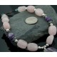 Large Certified Authentic Navajo .925 Sterling Silver Natural Turquoise and Amethyst Native American Necklace 750103-50