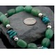 Large Certified Authentic Navajo .925 Sterling Silver Natural Turquoise and Green Jade Native American Necklace 390596280309