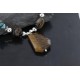 Large Certified Authentic Navajo .925 Sterling Silver Natural Turquoise and Tigers Eye Native American Necklace 15215-37