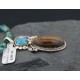 Large Certified Authentic Navajo .925 Sterling Silver Natural Turquoise and Tigers Eye Native American Necklace 370824541060