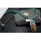 Large Certified Authentic Navajo .925 Sterling Silver Natural Turquoise and Tigers Eye Native American Necklace 370824541060