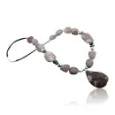 Large Navajo .925 Sterling Silver Natural Turquoise Carnelian Jasper Native American Necklace 15262-33