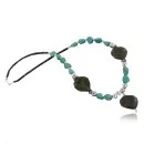 Large Navajo .925 Sterling Silver Natural Turquoise Jasper Native American Necklace 370884417356