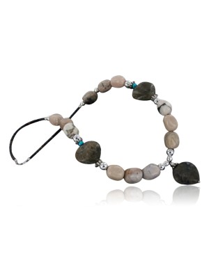 Large Certified Authentic Navajo .925 Sterling Silver Natural Turquoise Jasper Native American Necklace 370889356084