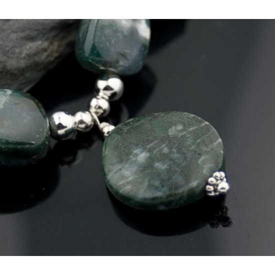 Large Certified Authentic Navajo .925 Sterling Silver Natural Turquoise Jasper Native American Necklace 390645405887