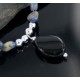 Large Certified Authentic Navajo .925 Sterling Silver Natural Turquoise Lapis and Onyx Native American Necklace 370877695652