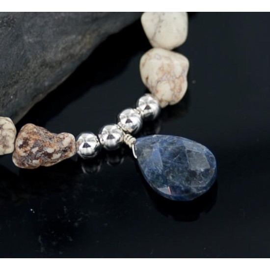 Large Certified Authentic Navajo .925 Sterling Silver Natural Turquoise Lapis Native American Necklace 390653304055