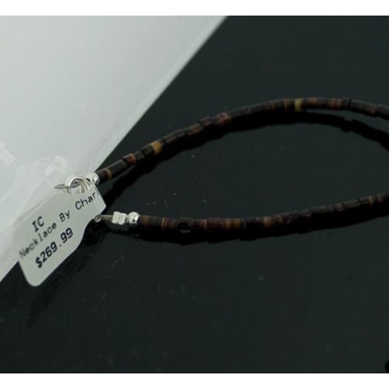 Large Certified Authentic Navajo .925 Sterling Silver Turquoise Carnelian Native American Necklace 15353-31