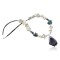 Large Certified Authentic Navajo .925 Sterling Silver White Howlite Amethyst Native American Necklace 15213-46